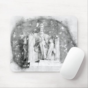 Mousepad Lincoln Memorial watercolor