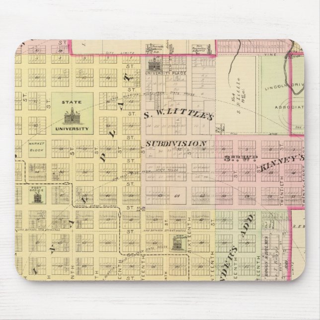 Mousepad Lincoln North, Nebraska (Frente)