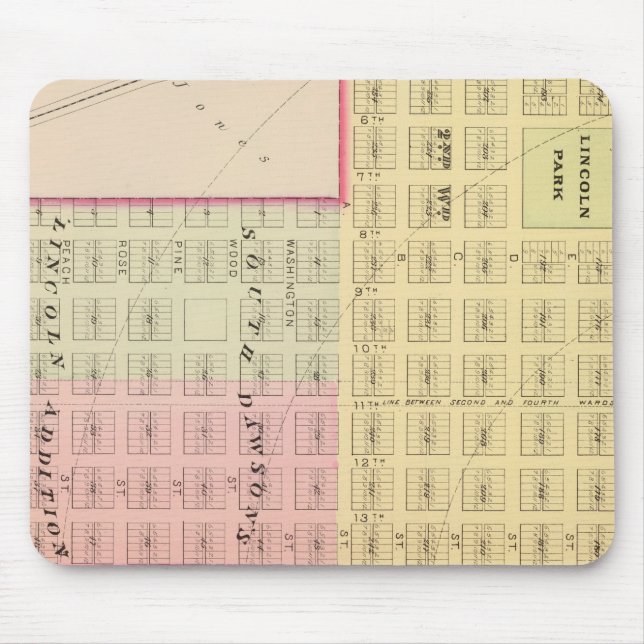 Mousepad Lincoln South, Nebraska (Frente)