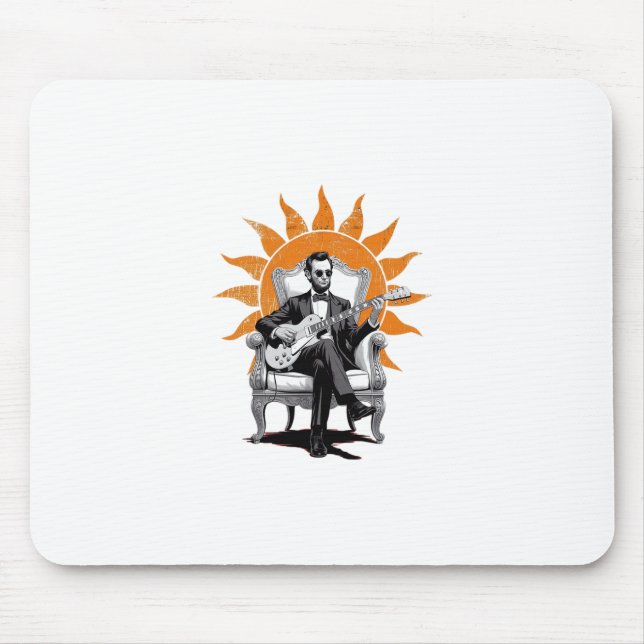 Mousepad Lincoln Unplugged – Guitarra Engraçada do Abraham  (Frente)