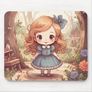 Mousepad Linda Alice Aventuras País das Maravilhas Arte Flo