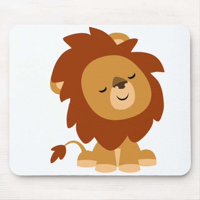 Mousepad Linda Almofada de Rato de Leão de Desenho Animado  (Frente)