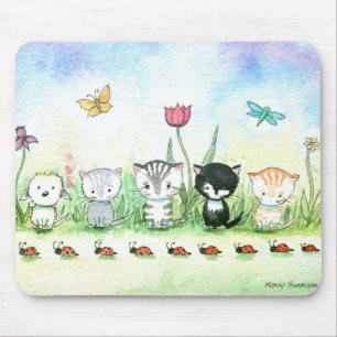 Mousepad Linda Almofada de Rato Gatito Cachorrinho Joaninha