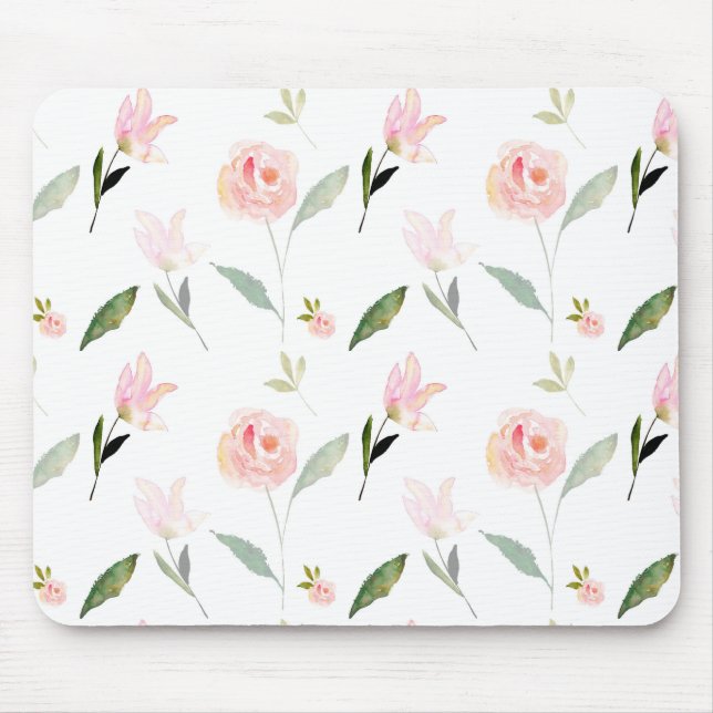 Mousepad Linda Aquarela Floral (Frente)