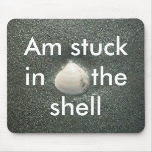 Mousepad Linda concha na areia: Uma Souvenir Salgada
