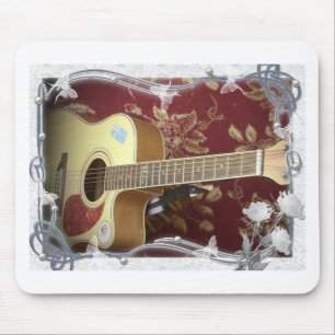 Mousepad Linda e adorável guitarra vítrea no Motif Africano
