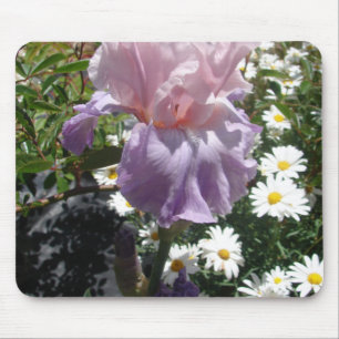 Mousepad Linda Foto floral da Flor Roxo Iris