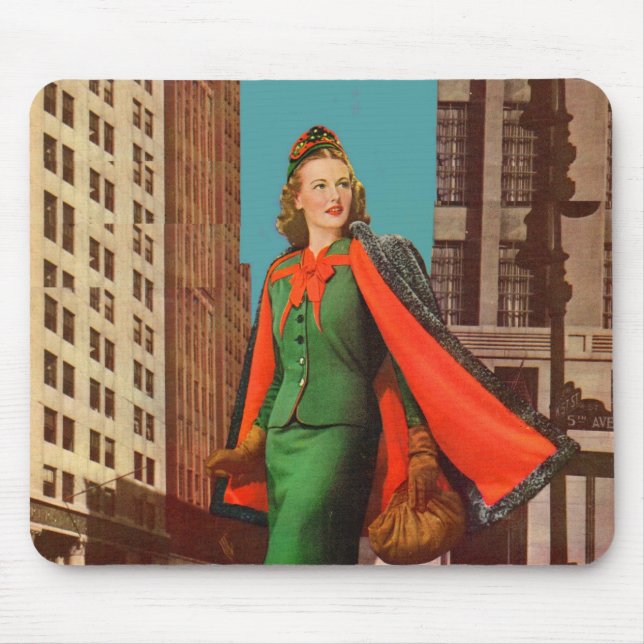 Mousepad linda garota do centro dos anos 40 (Frente)