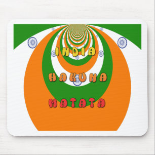 Mousepad Linda Índia - Bandeira Nacional Cores Hakuna Matat