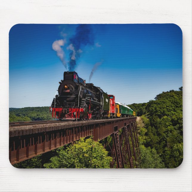 Mousepad Linda locomotiva a vapor sobre uma ponte JS8419 (Frente)