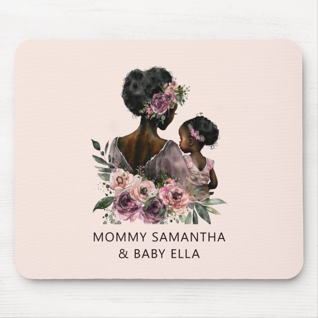Mousepad Linda mãe negra e filha (8) (Frente)