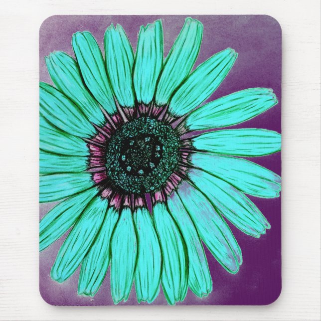 Mousepad Linda mão esboçada Flor (Frente)