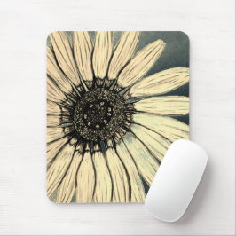 Mousepad Linda mão esboçada Flor