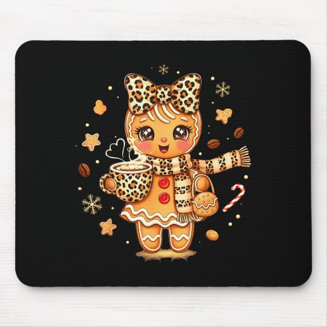 Mousepad Linda Pantera de Biscoito de Natal Christmas Xmas  (Frente)