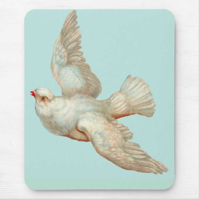 Mousepad linda pomba branca (Frente)