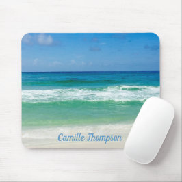 Mousepad Linda praia Photo Ocean Waves Personalizadas