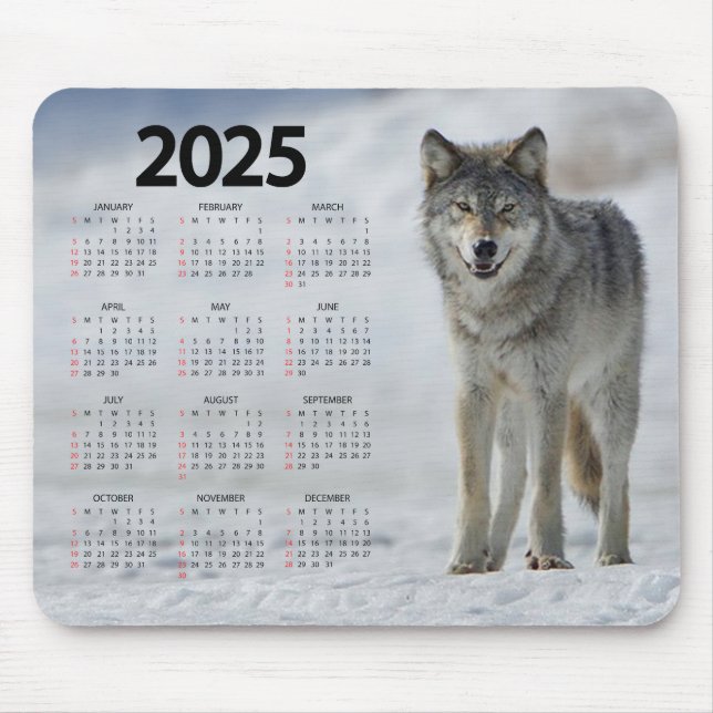 Mousepad Linda Timber Wolf 2025 Calendar (Frente)
