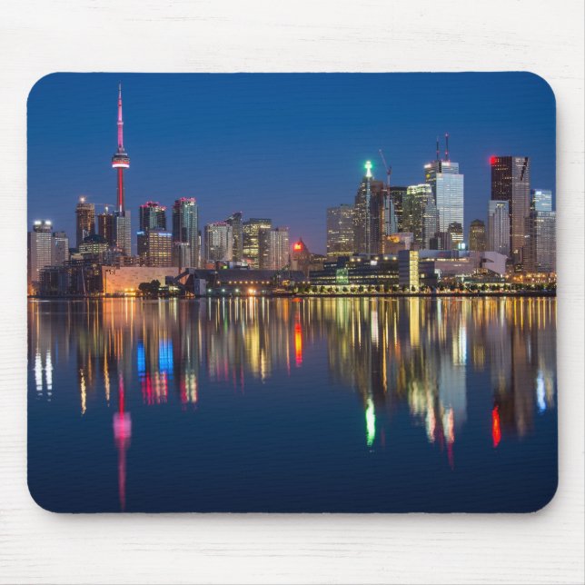 Mousepad Linda Toronto Canadá Noite Skyline (Frente)