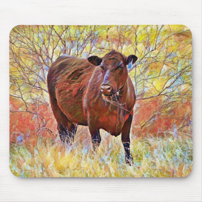 Mousepad Linda Vaca no Pad de Mouse de Arte Pastosa (Frente)
