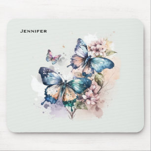 Mousepad Lindas borboletas e flores