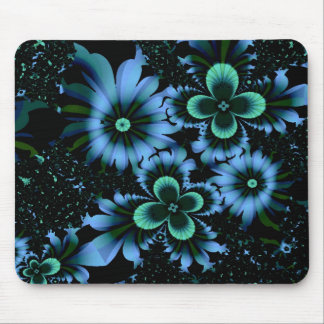 Mousepad Lindas Flores Azuis Belas Artes Fractais