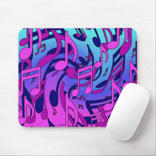 Mousepad Lindas notas musicais coloridas 
