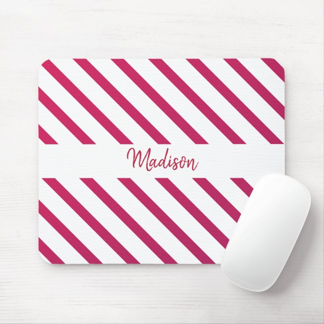 Mousepad Lindas riscas rosa e vermelha (Com mouse)