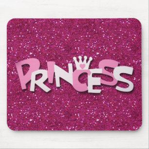 Mousepad Lindo Brilho Rosa Quente Princesa Brilhos