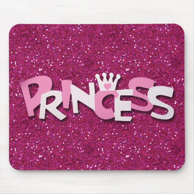 Mousepad Lindo Brilho Rosa Quente Princesa Brilhos (Frente)