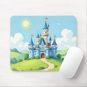 Mousepad Lindo castelo azul e branco