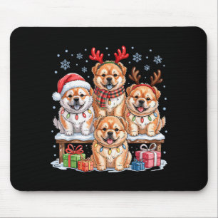 Mousepad Lindo Chow Chow Natal Cachorrinhos Amantes de Cães