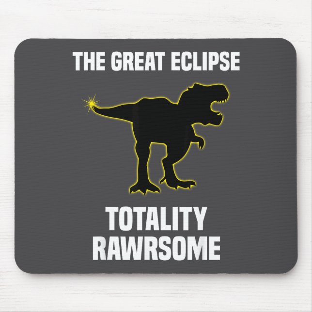 Mousepad Lindo Eclipse Solar Rex Dinossauro Total (Frente)