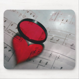 Mousepad Lindo espelho vermelho formando coração