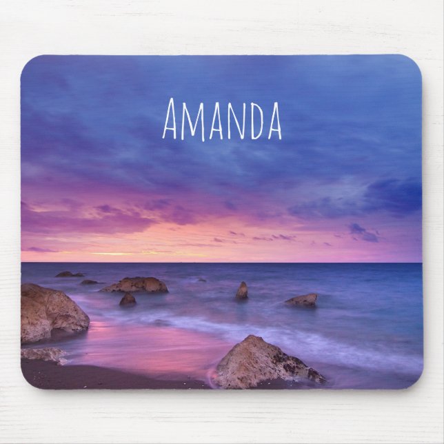Mousepad Lindo Fotografia Costeira Sunset (Frente)