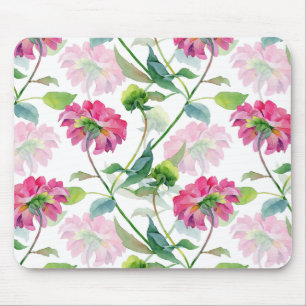 Mousepad Lindo Ilustração de Flores de Água Rosa
