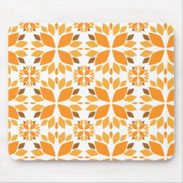 Mousepad lindo padrão pétal de flor marrom