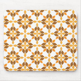 Mousepad lindo padrão pétal de flor marrom