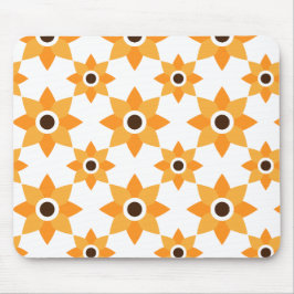 Mousepad lindo padrão pétal de flor marrom