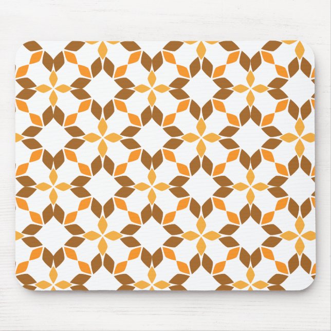 Mousepad lindo padrão pétal de flor marrom (Frente)