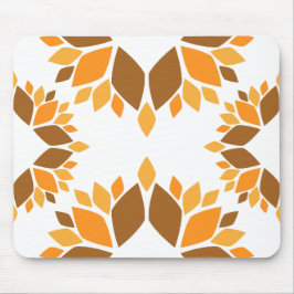 Mousepad lindo padrão pétal de flor marrom