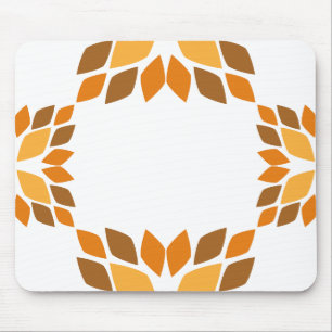 Mousepad lindo padrão pétal de flor marrom