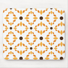 Mousepad lindo padrão pétal de flor marrom