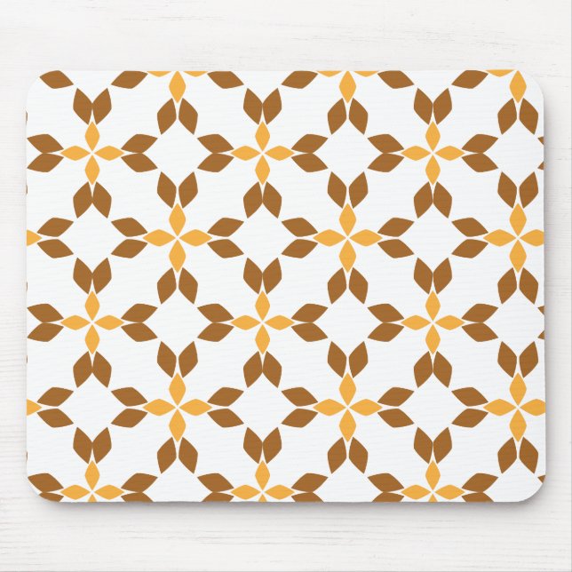 Mousepad lindo padrão pétal de flor marrom (Frente)