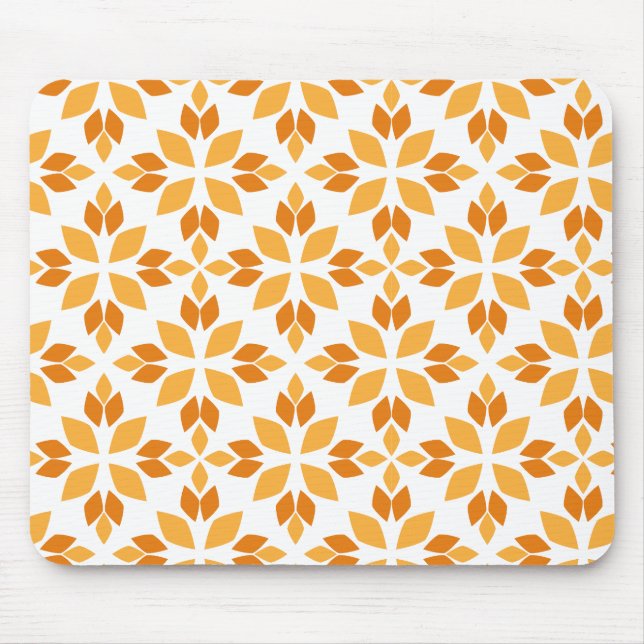 Mousepad lindo padrão pétal de flor marrom (Frente)