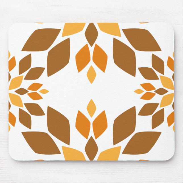 Mousepad lindo padrão pétal de flor marrom (Frente)