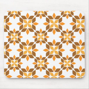 Mousepad lindo padrão pétal de flor marrom