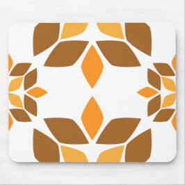 Mousepad lindo padrão pétal de flor marrom