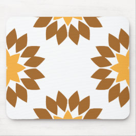 Mousepad lindo padrão pétal de flor marrom