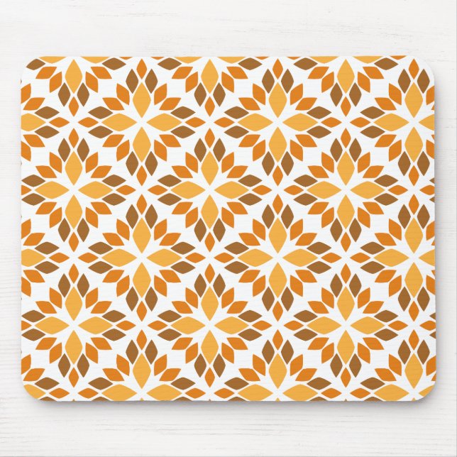 Mousepad lindo padrão pétal de flor marrom (Frente)