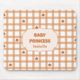 Mousepad Lindo Rato de Gingham de Abóbora